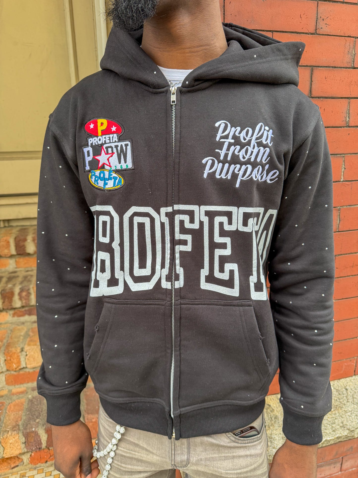 Black "Reloaded" Zip-Up