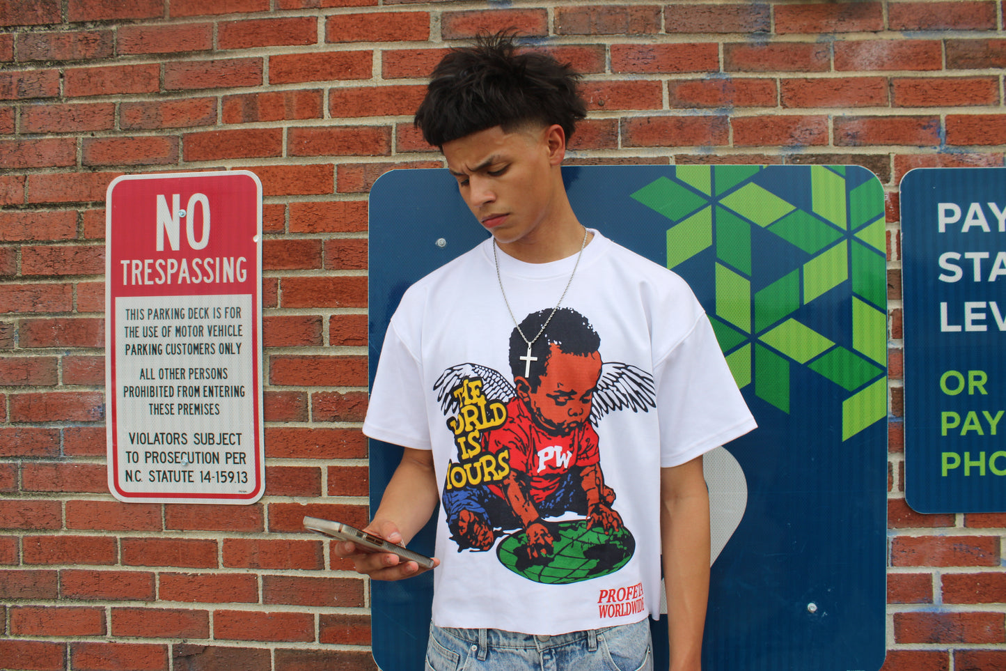 White "The World is Yours" Tee
