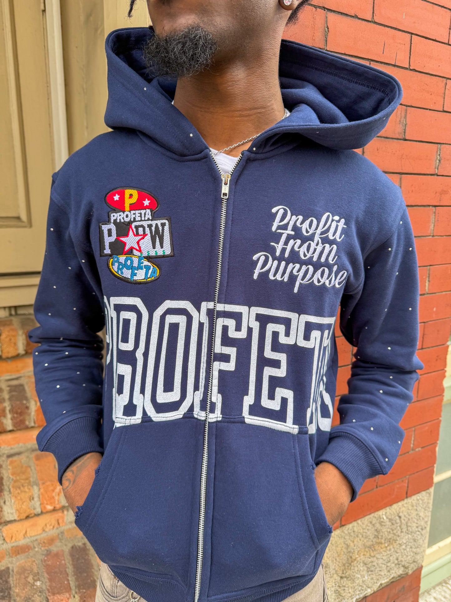 Navy "Reloaded" Zip-Up