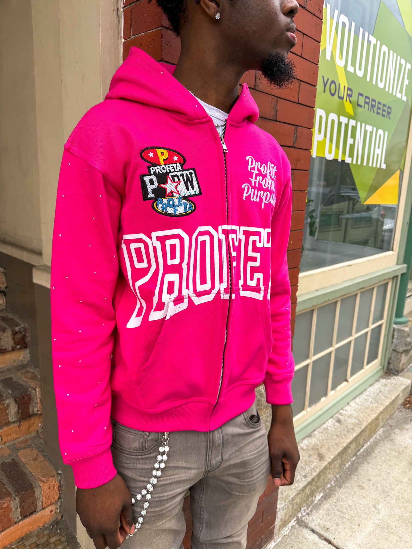 Pink "Reloaded" Zip-Up
