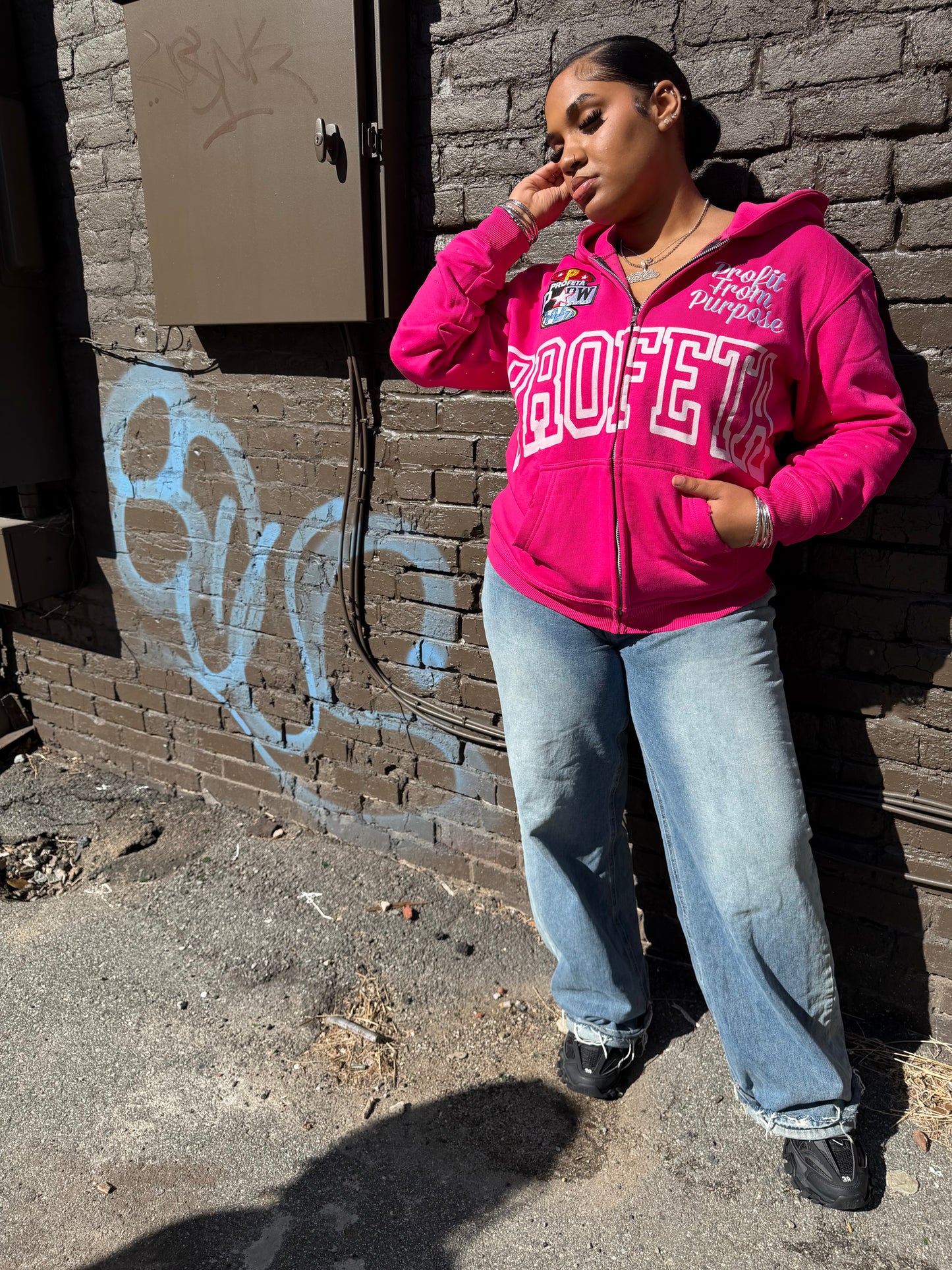 Pink "Reloaded" Zip-Up