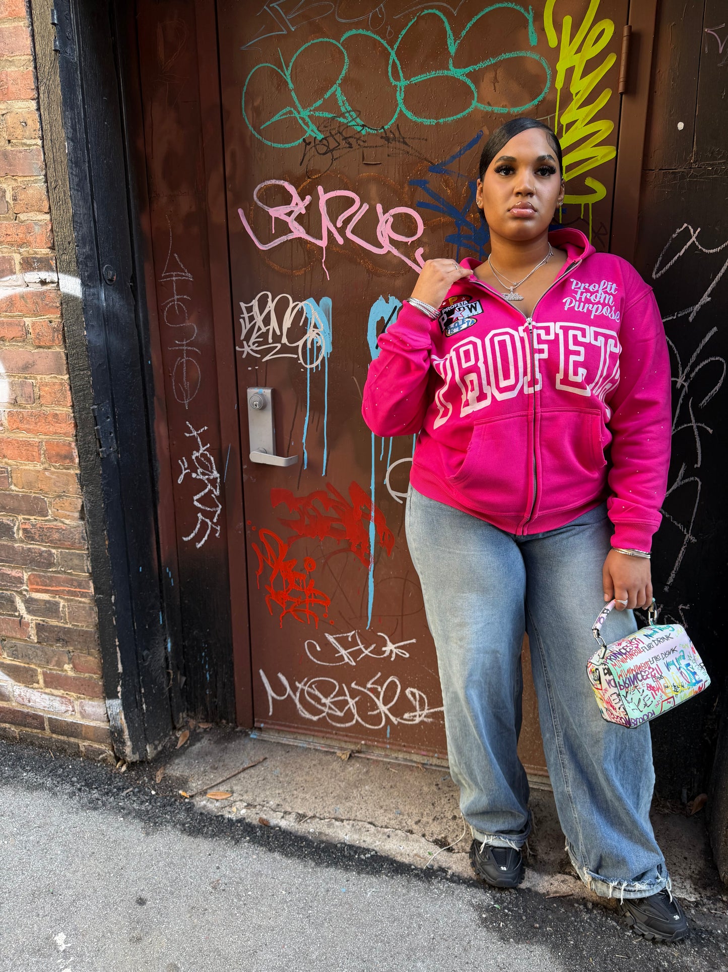 Pink "Reloaded" Zip-Up