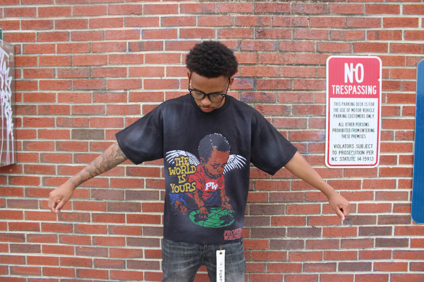 Black "The World is Yours" Tee