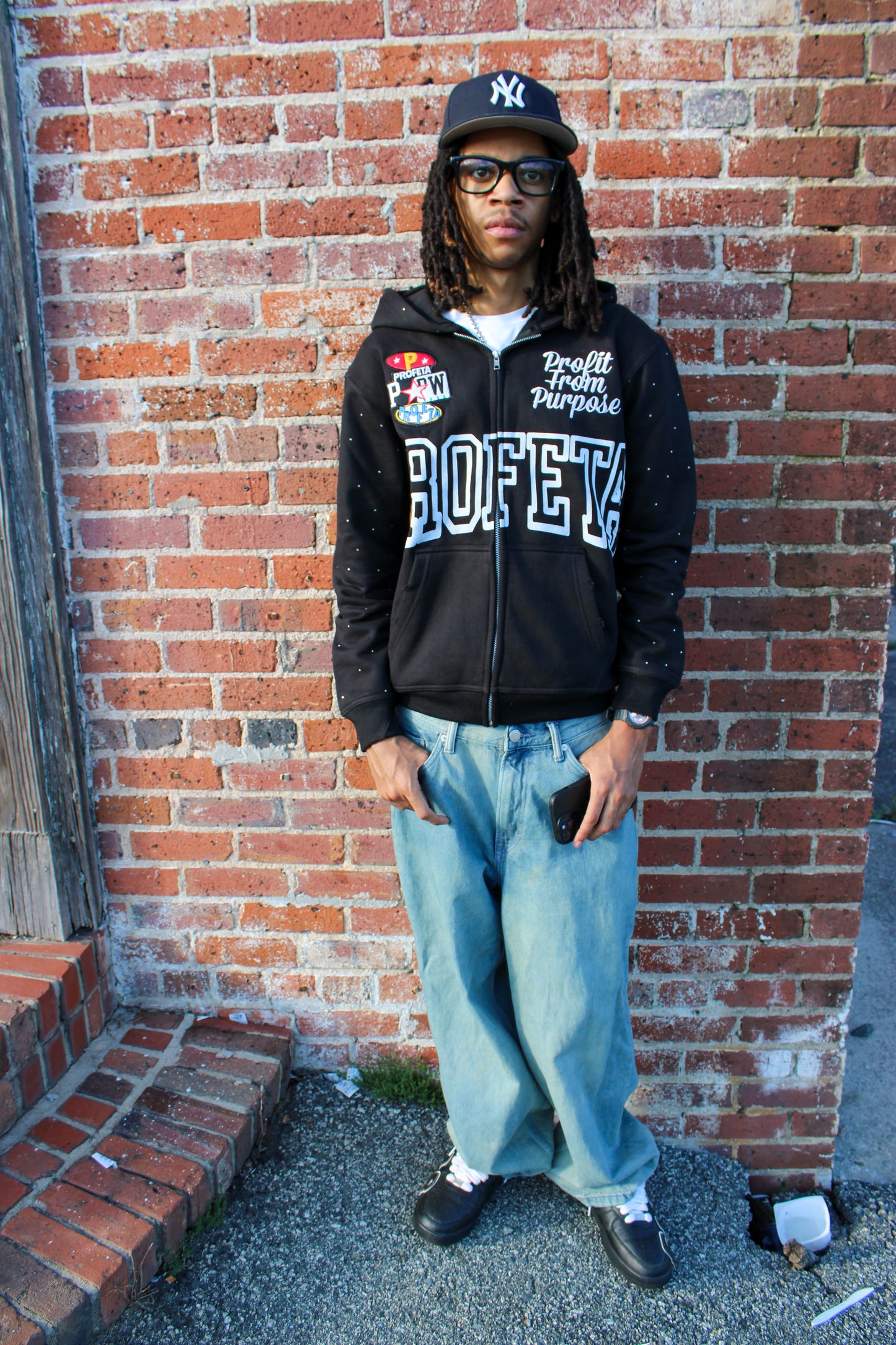 Black "Reloaded" Zip-Up