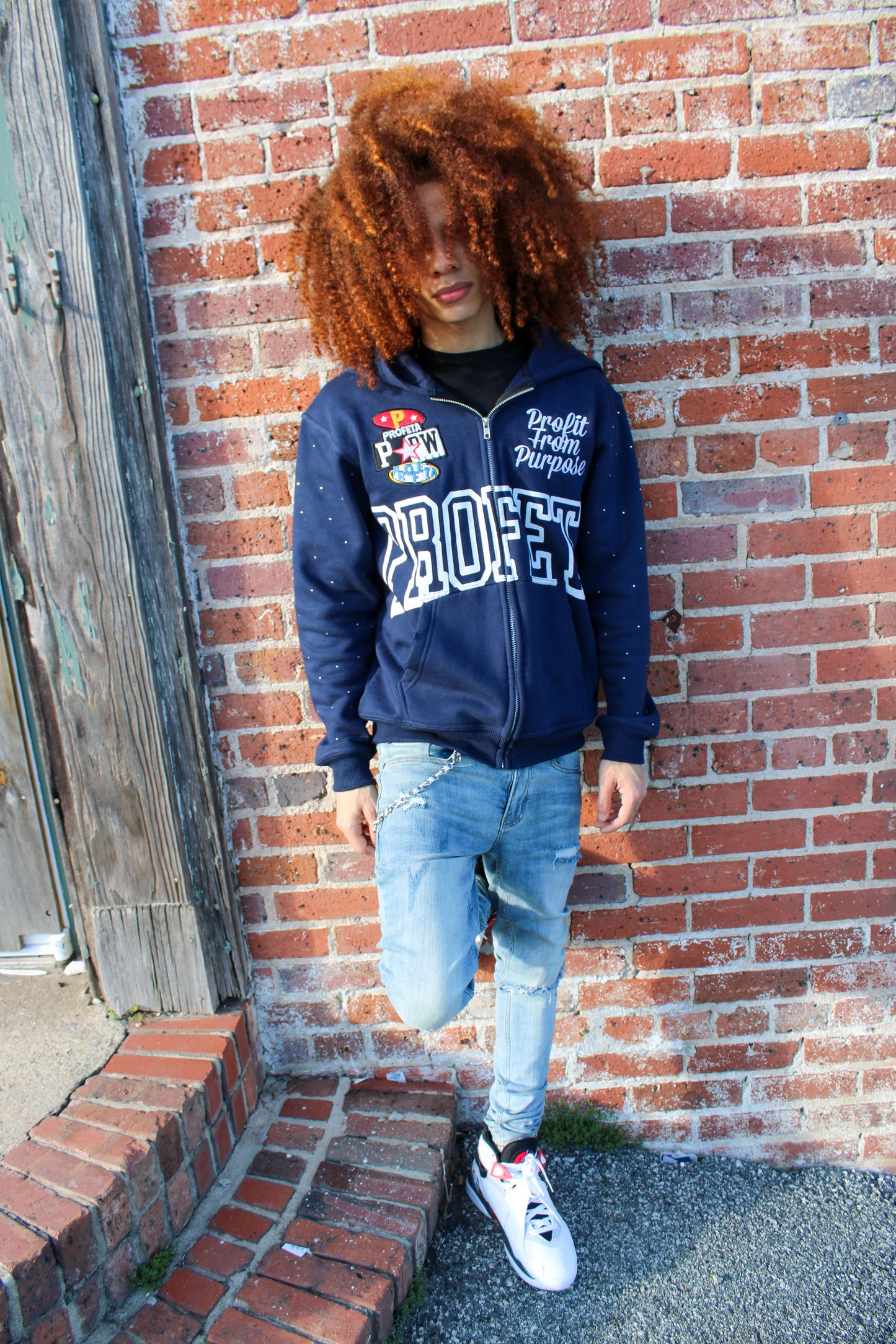 Navy "Reloaded" Zip-Up