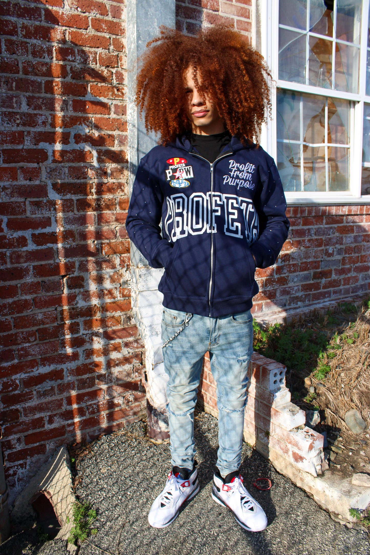 Navy "Reloaded" Zip-Up