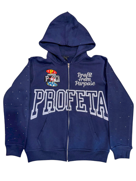 Navy "Reloaded" Zip-Up