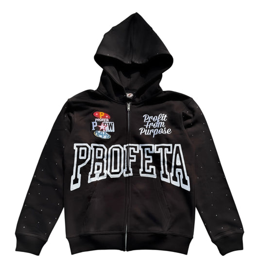 Black "Reloaded" Zip-Up